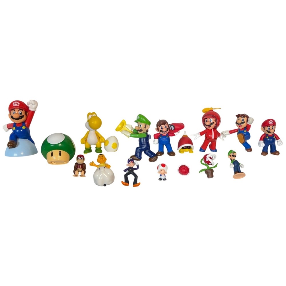 Nintendo Super Mario Jakks /‎ McDonald's Lot Mario Luigi Yoshi Toad Waluigi